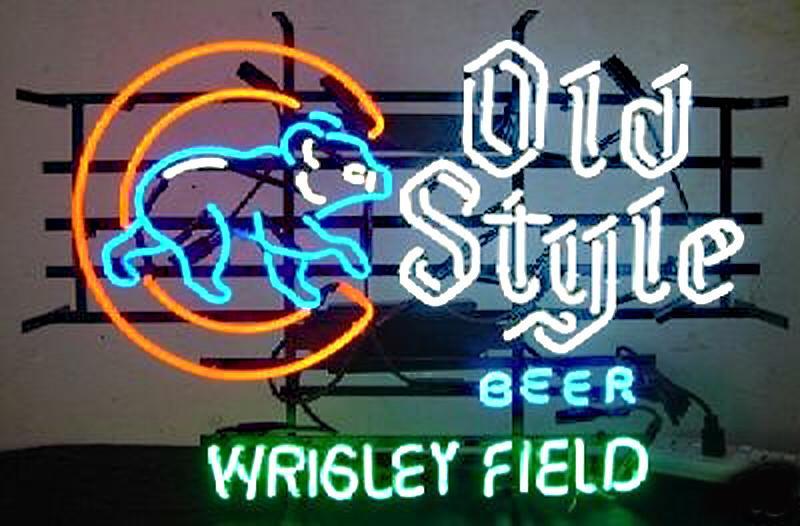 Old Style Bear Wrigley Beer Neon Sign